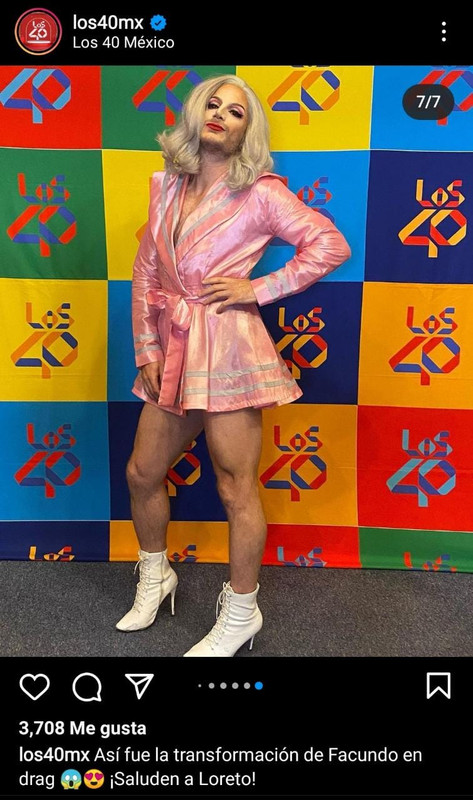 Facundo se convierte en drag queen y causa revuelo en redes sociales