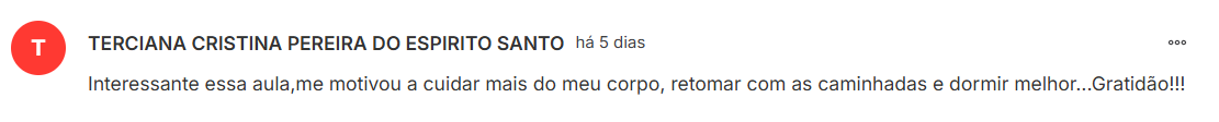 Depoimento de aluna