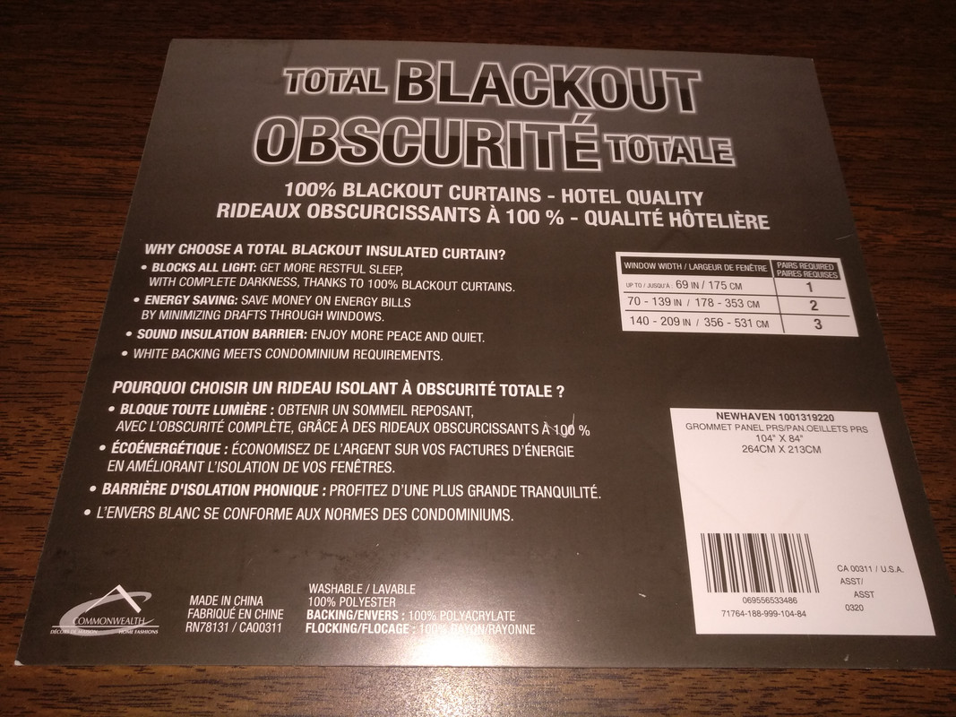 Home Depot] Two Pack 3 Layer Total Blackout 8 Grommet Curtains (52x84In  Each or 104x84 In Total) ) $39.99 - RedFlagDeals.com Forums