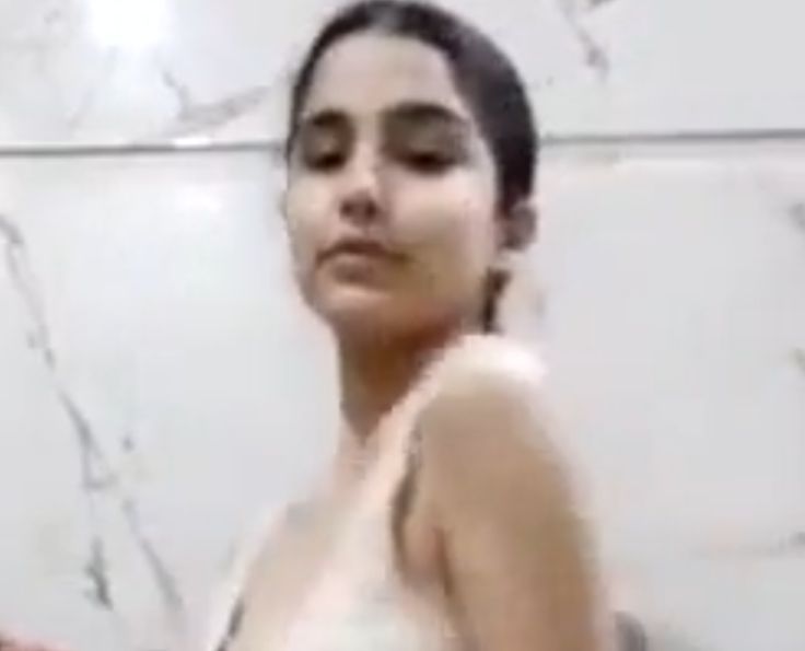 desi girl stripping in bathroom flashing her boobs