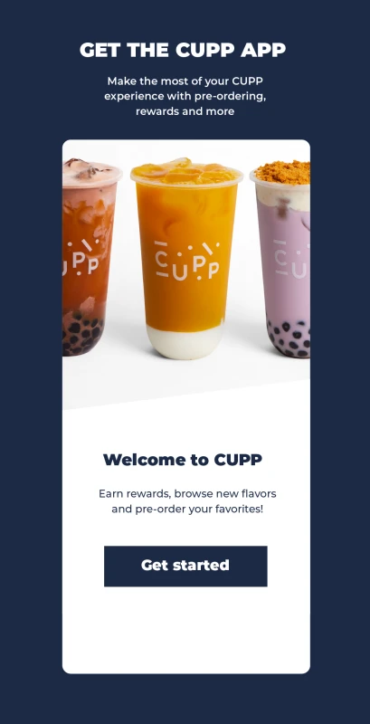 cupp bubble tea app