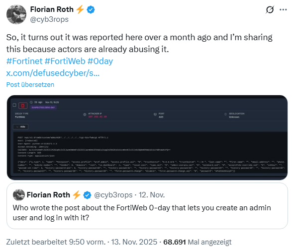 Hinweis auf FortiGate-Schwachstelle