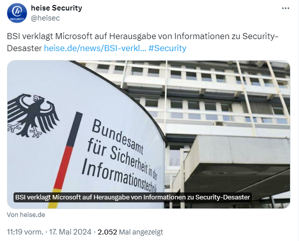 BSI verklagt Microsoft