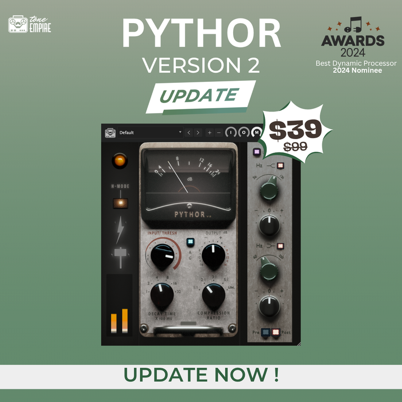 Tone Empire Releases Pythor V2 : PWM Compressor (Update)