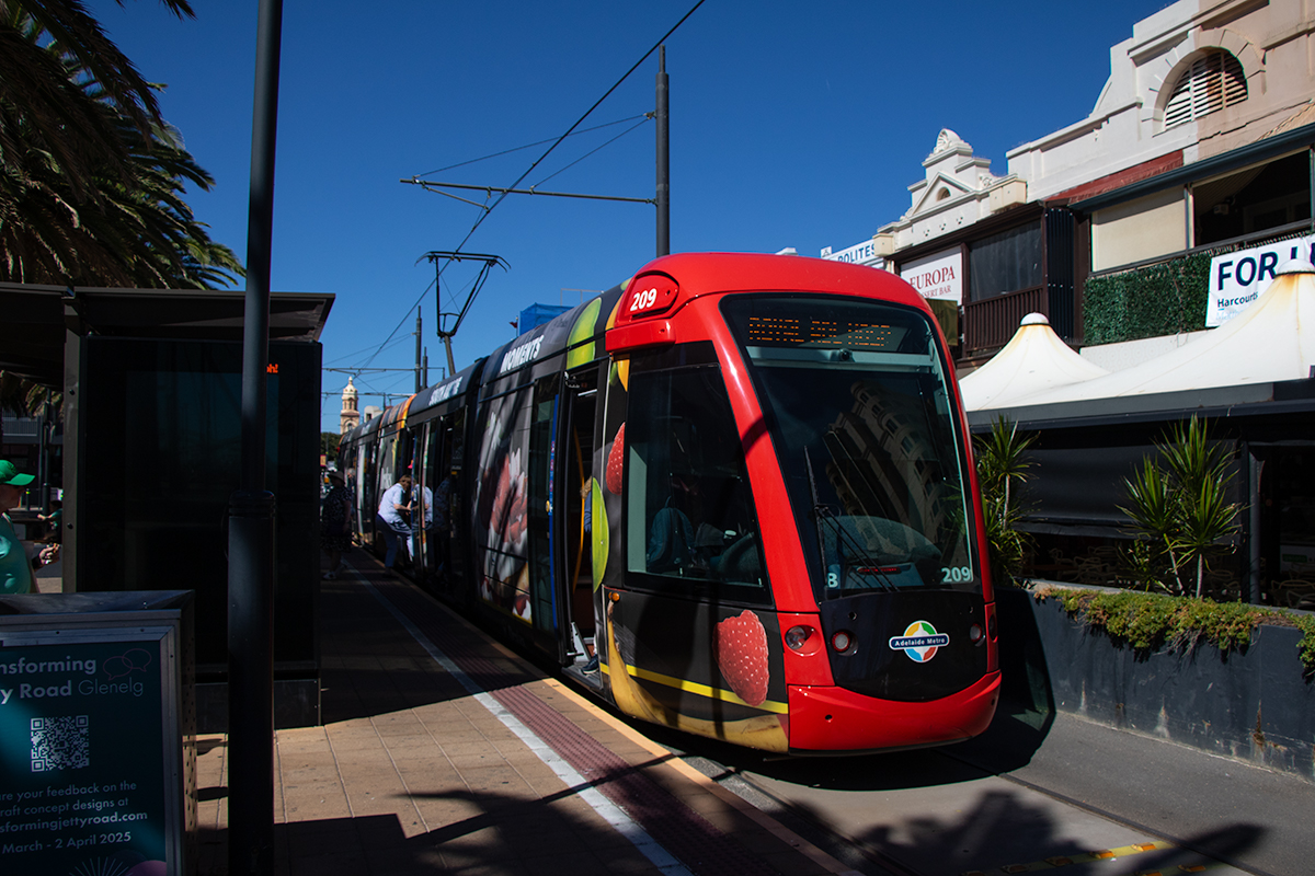 A tram home - very civilized!