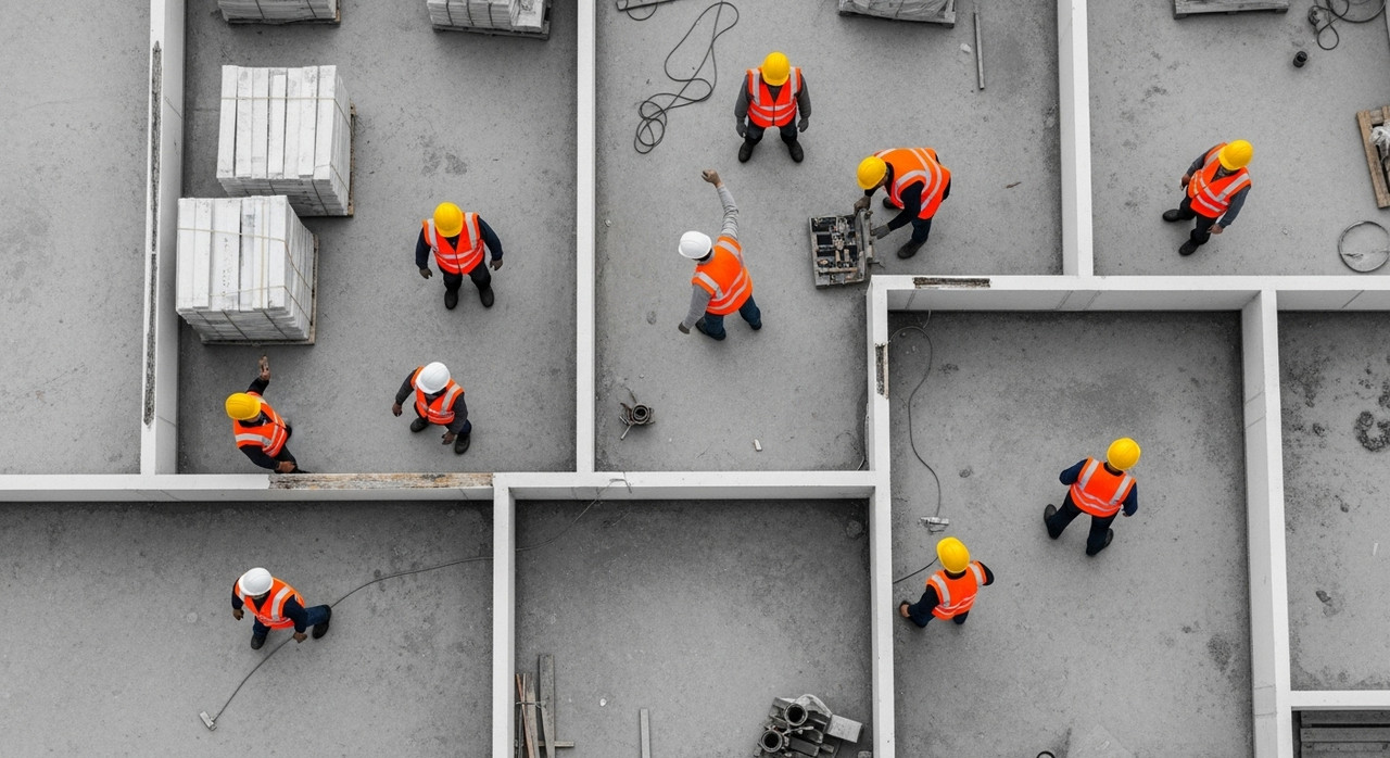 Construction management team collaboration