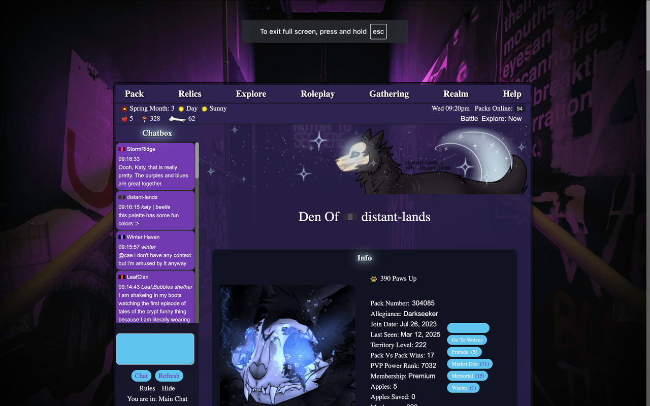 jinx theme (den page)