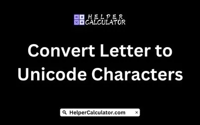 Convert Letter to Unicode Characters