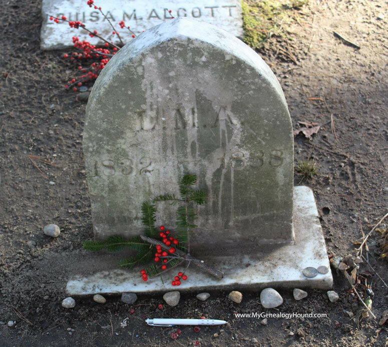 MA-Concord-Massachusetts-Louisa-May-Alcott-Tombstone-and-Grave-Sleepy-Hollow-Cemetery-photo-footston