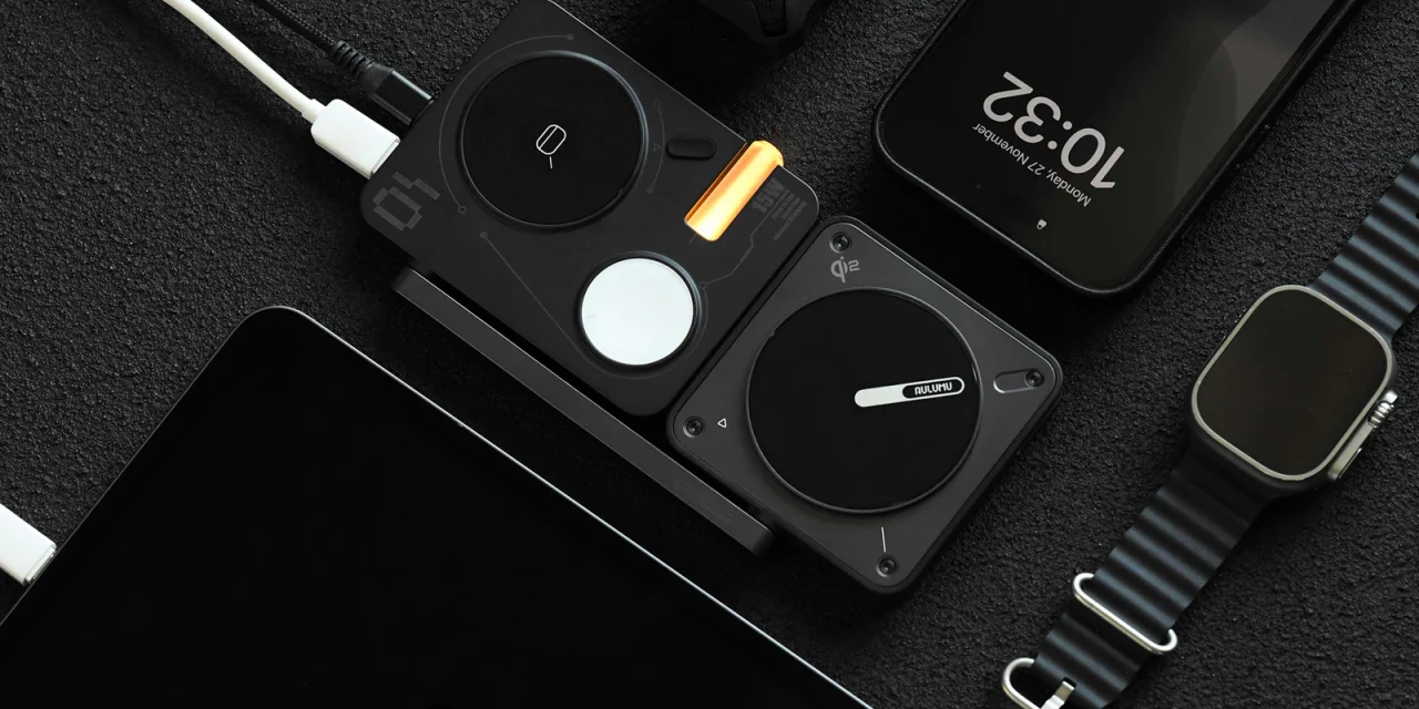 Statie de incarcare 4-in-1 Aulumu M01, Incarcare MagSafe si Wireless, Suport simultan telefon, ceas, casti, design pliabil si compact, port USB-C suplimentar, Negru 36171701057811 pic hd 2800 1600