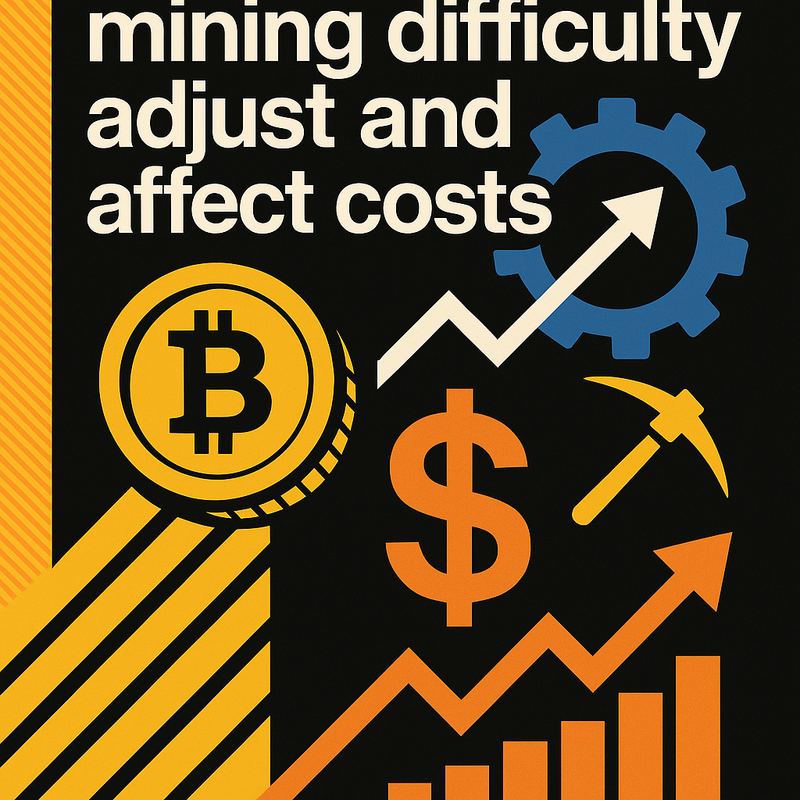 How does mining difficulty adjust and affect costs