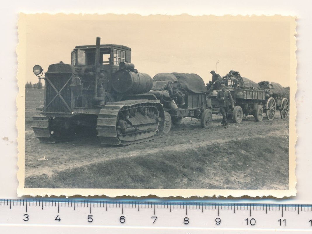 SUPER FOTO 2.WK Raupe mit Anhänger