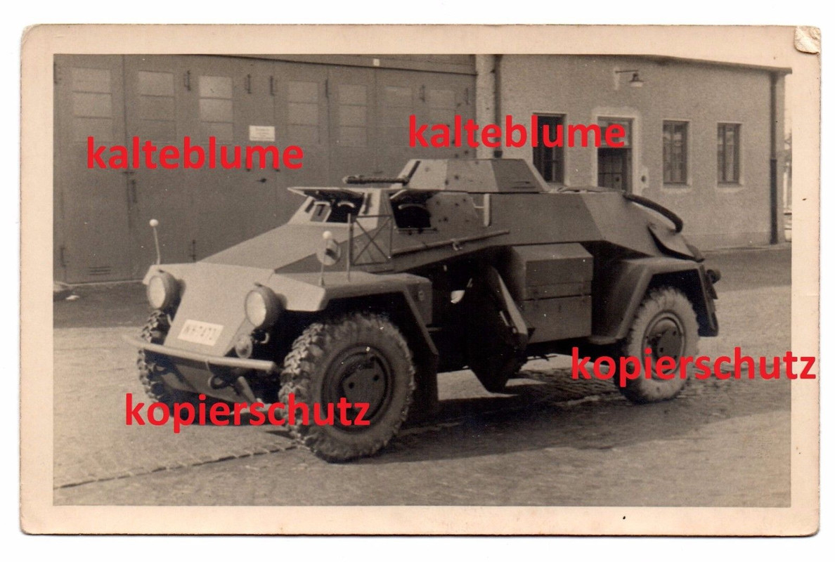 Panzerspähwagen Sd.Kfz , 2 WK Foto in PK Format.
