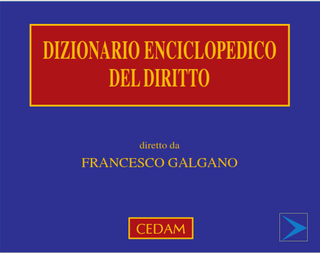 Francesco Galgano -  Dizionario Enciclopedico del diritto (1996)