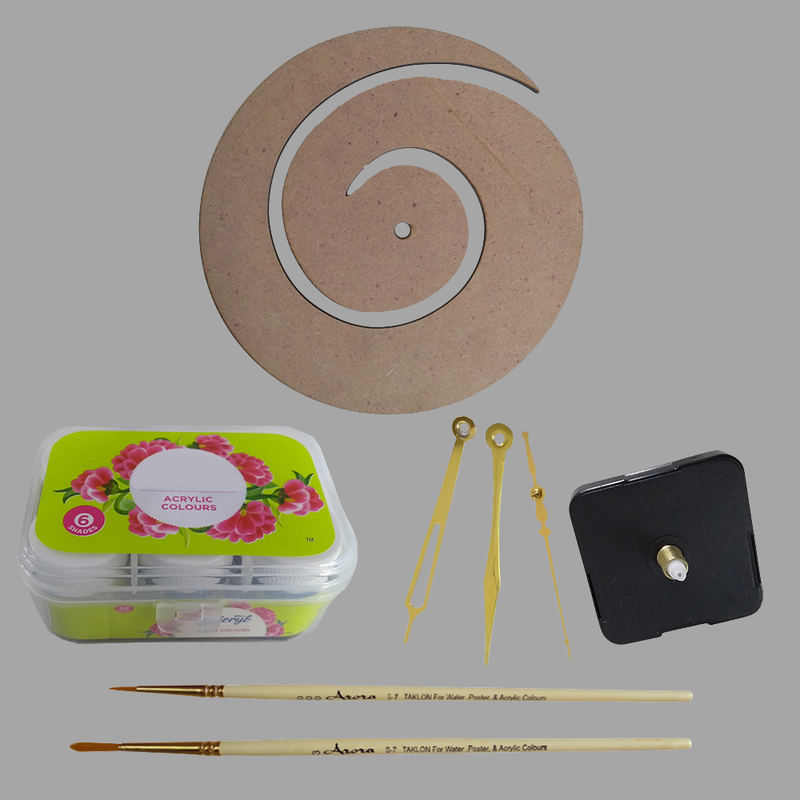 Pichwai Painting on Spiral Clock DIY Kit 
