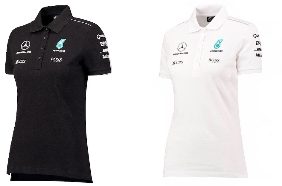 Official Mercedes F1 Formula One Team Ladieswear Polo T Shirt Womens  Clothing | eBay