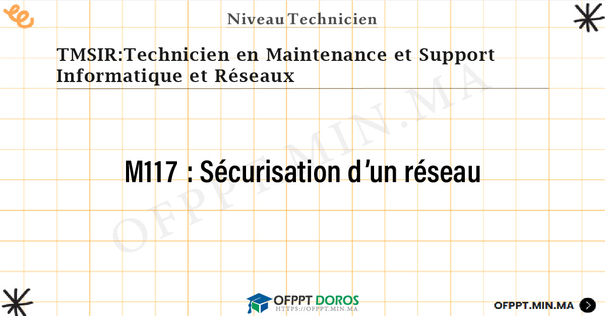 Sommaire détaillé du cours Sécurisation d’un réseau M117 OFPPT - Structure du module