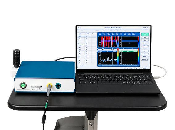 Dolphin Xpress transcranial Doppler system with laptop and cart