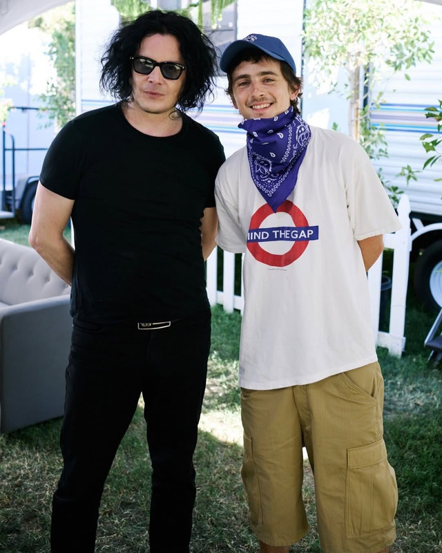 Timothée Chalamet and Jack White at Coachella