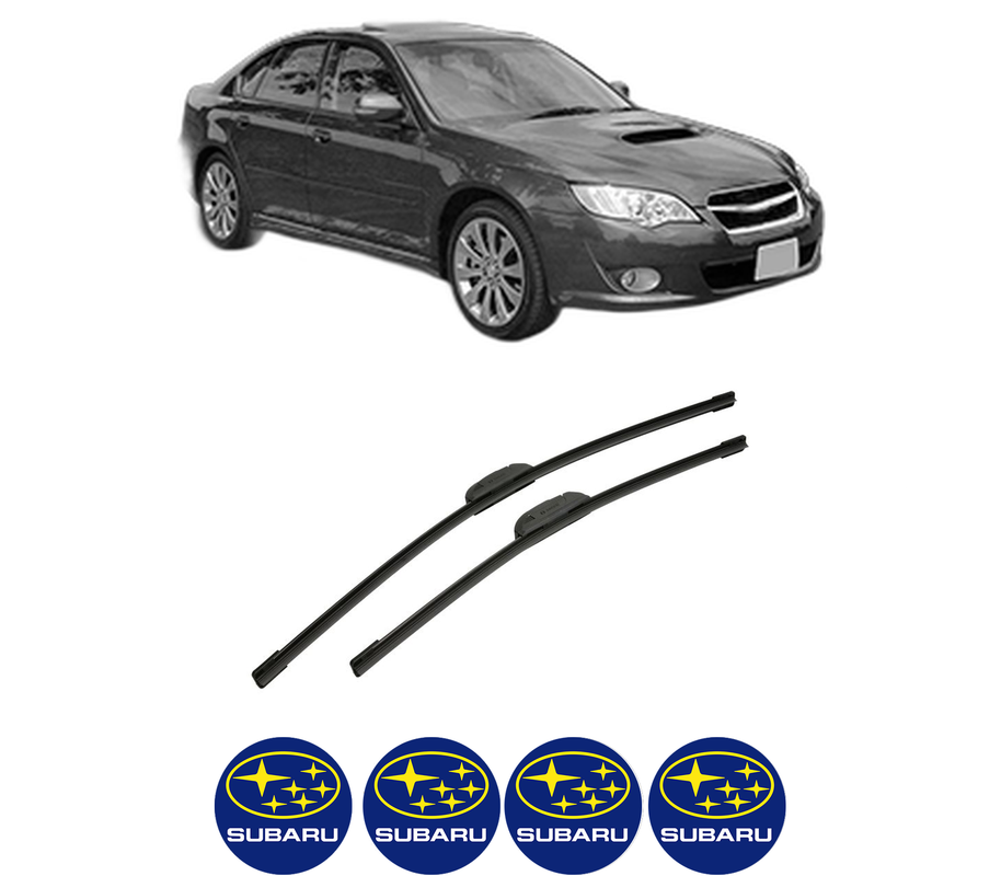 Set stergatoare auto SUBARU LEGACY IV (BL) din 2003-2009, pentru parbriz auto, 2 bucati, Bosch Aerotwin Retrofit, din cauciuc siliconat rezistent, 4 Stickere Auto SUBARU