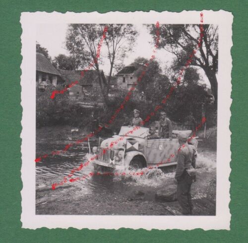 Foto Fahrzeug Kübelwagen Abzeichen Kennung Ostfront Generalstab 