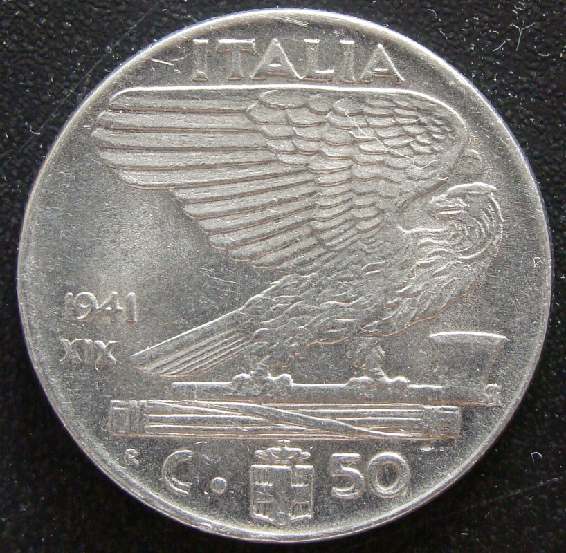 El Mundo en llamas. 50 Centésimos Lira. Italia (1941) ITA-50-C-ntimos-Lira-1941-rev