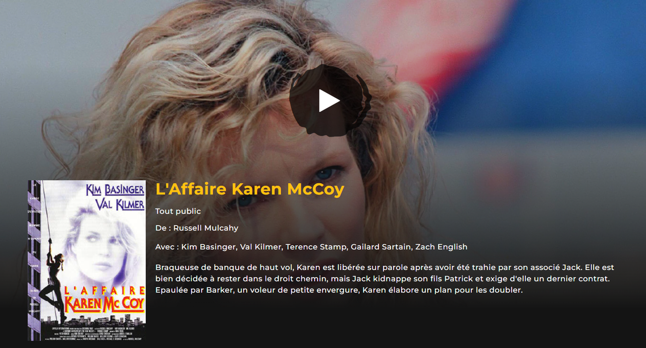 Résumé et affiche du film L'Affaire Karen McCoy