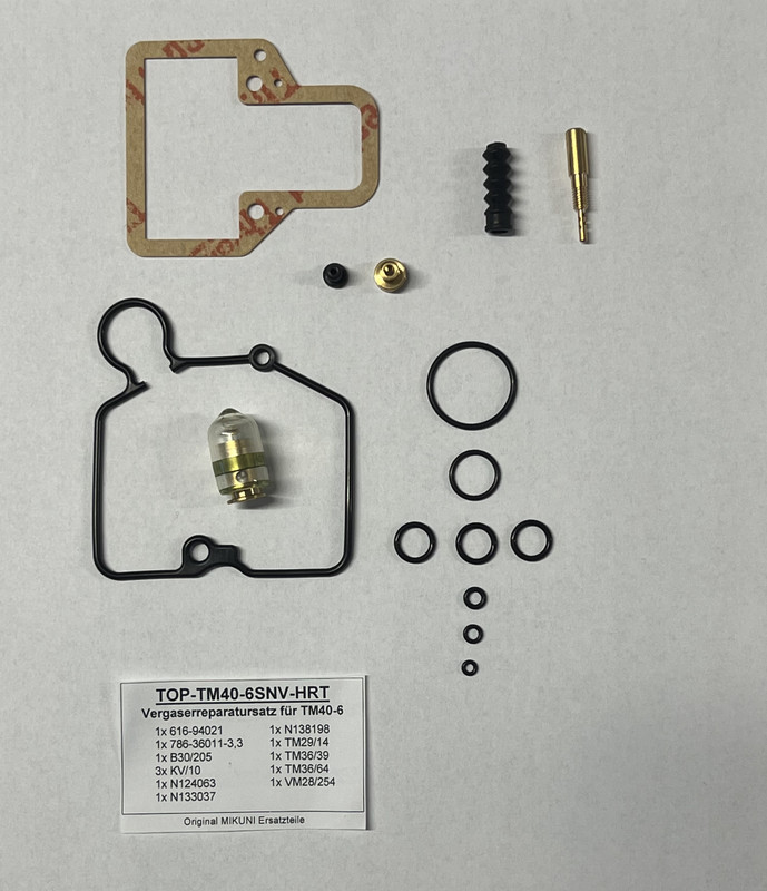 Vergaser Reparatursatz TM40 by HRT<br>MIT Nadelventil