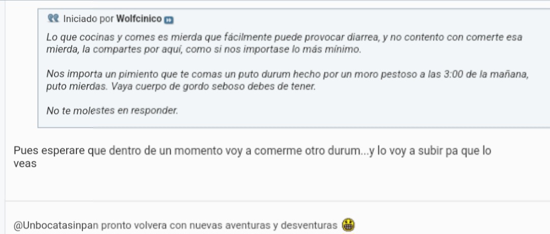 Un durum a la salud de un forero