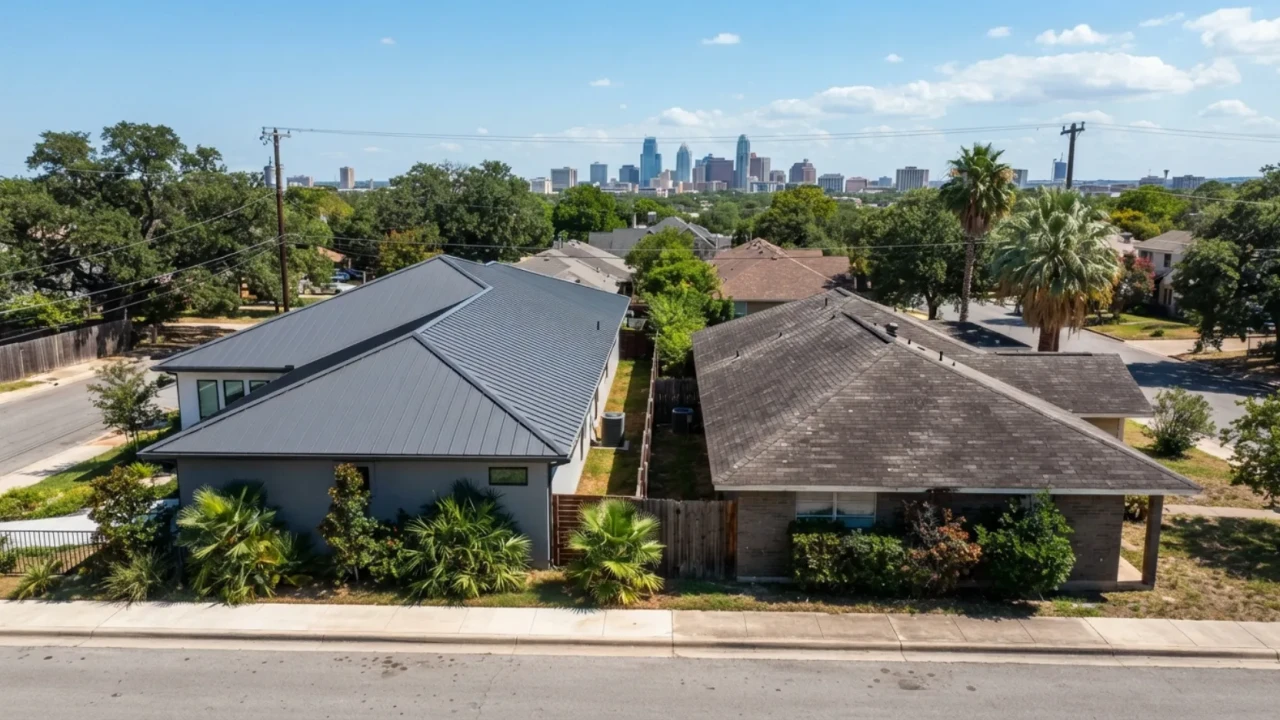 Comparison of metal roof versus asphalt shingle lifespan San Antonio