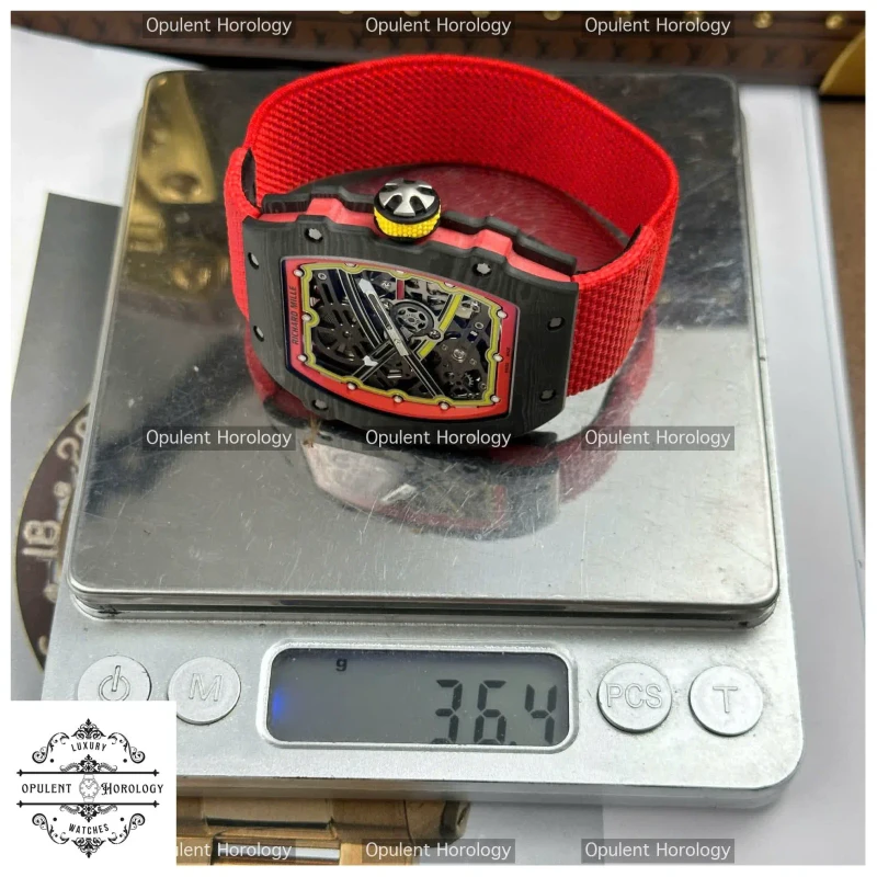 Richard Mille RM67-02 Carbon Red Replica - 38.7mm Ultra-Light Skeleton Watch