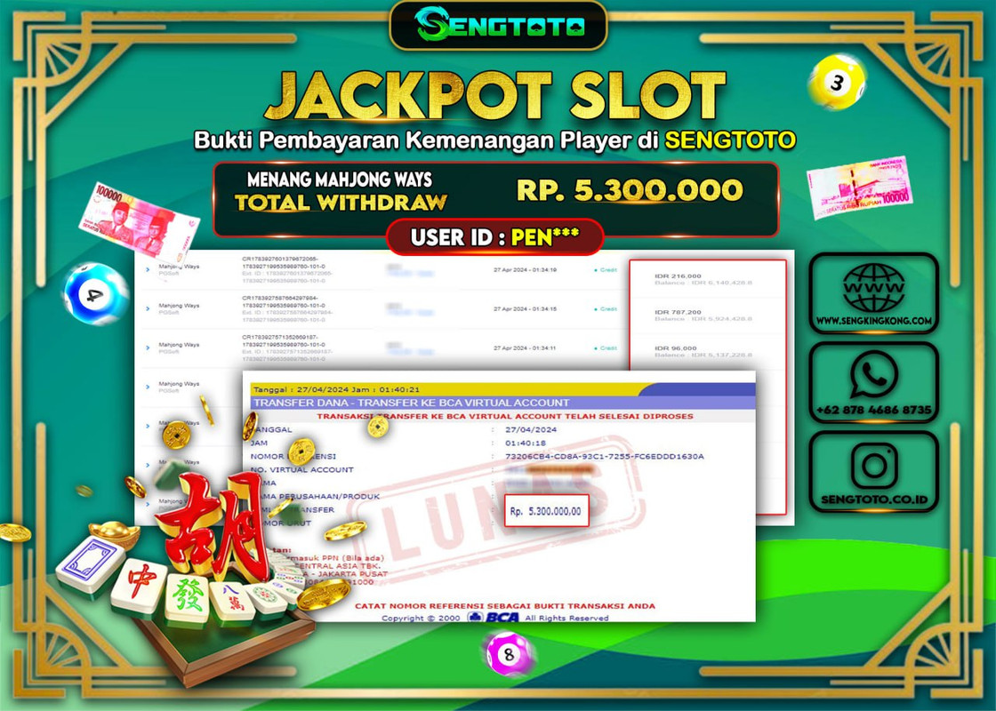 BUKTI PEMBAYARAN SLOT MAHJONG WAYS