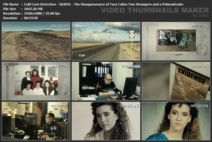 Cold Case Detective - S02E01 - The Disappearance of Tara Calico Two Strangers and a Polaroid.mkv