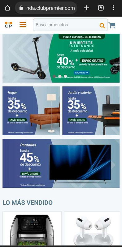 Club premier hasta 40% de descuento mas envío gratis