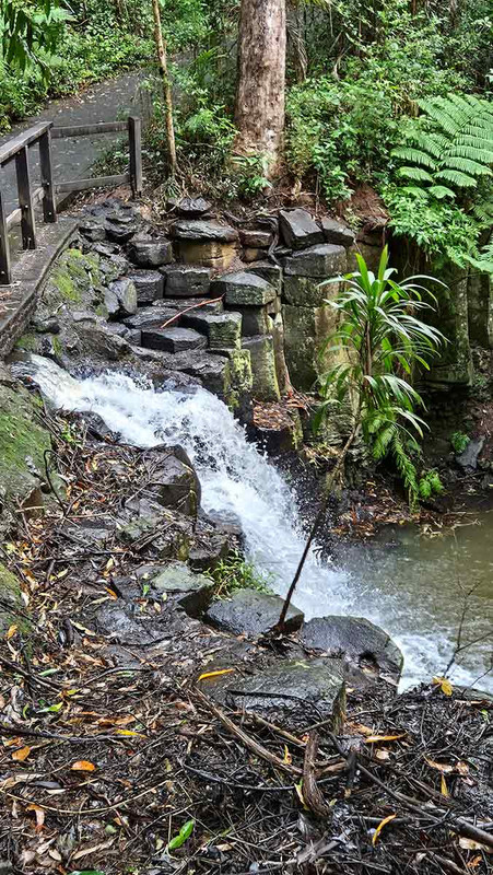 A waterfall…