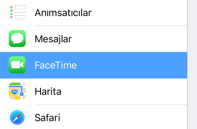  FaceTime kapatma - Facetime