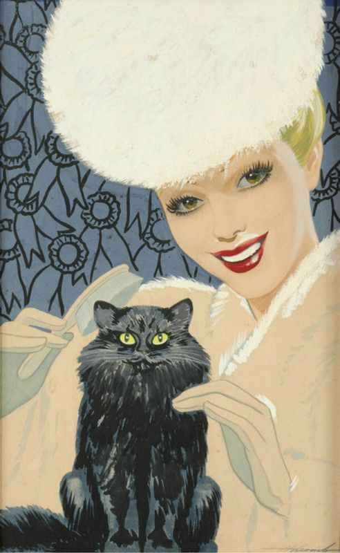 Beauty-with-black-cat
