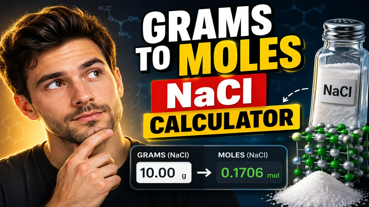 Grams To Moles Nacl Calculator