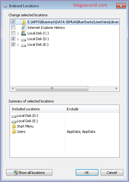 Mengelola Direktori yang Terindeks
