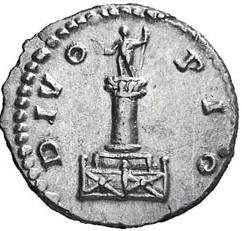 Glosario de monedas romanas. ESTATUA. Image