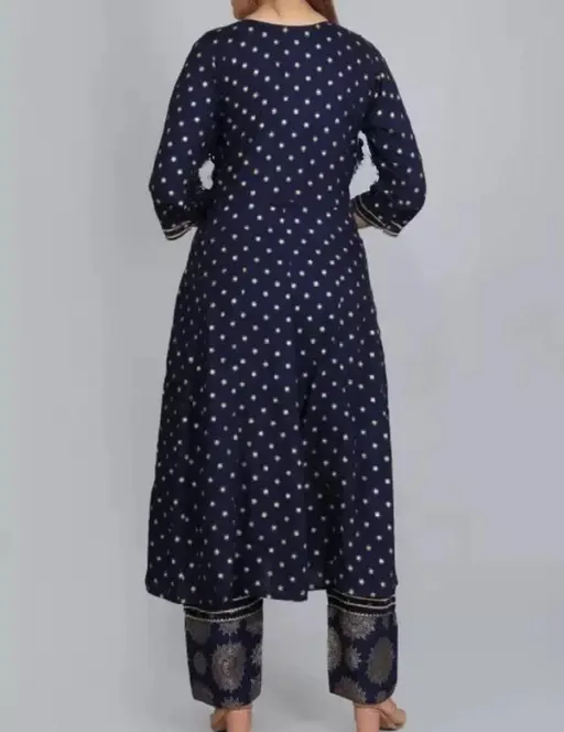 Anarkali Dupatta Set" Women's Printed "Anarkali Kurti" & Pant Dupatta Set Color 1 (R110)