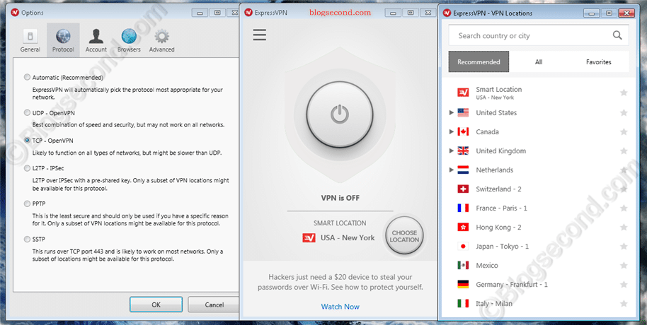 Gambaran dari ExpressVPN
