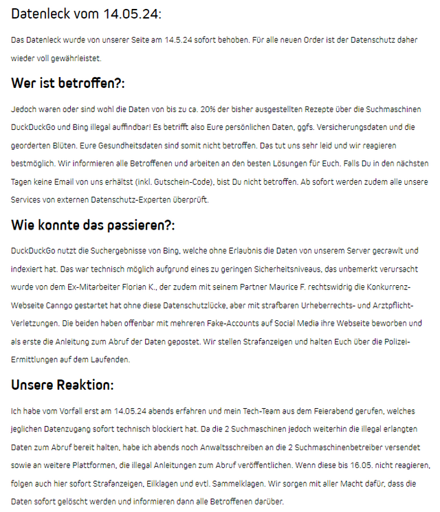 Datenleck bei Dr. Ansay