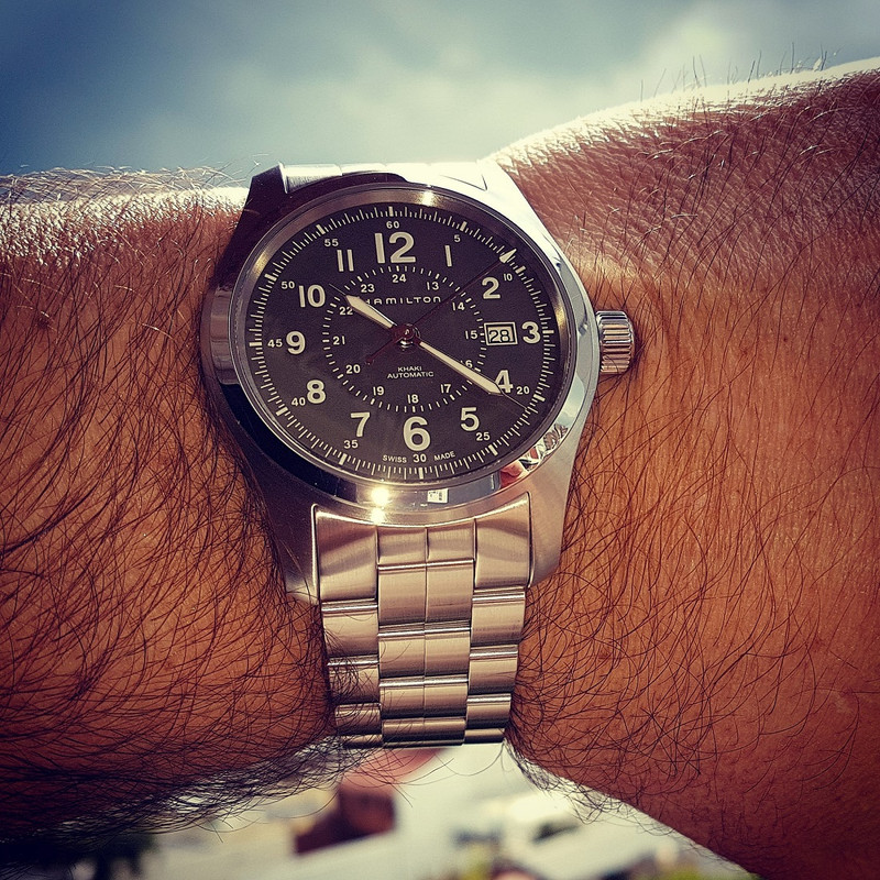 Hamilton Khaki Field Auto 42mm 100M Green Dial Cal. H10 Ref. H70