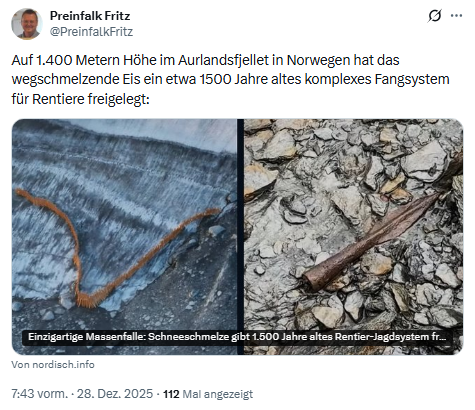 Rentierfalle in Norwegen