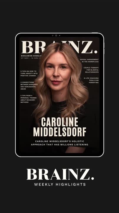 Caroline Middelsdorf on the cover of Brainz Magazine