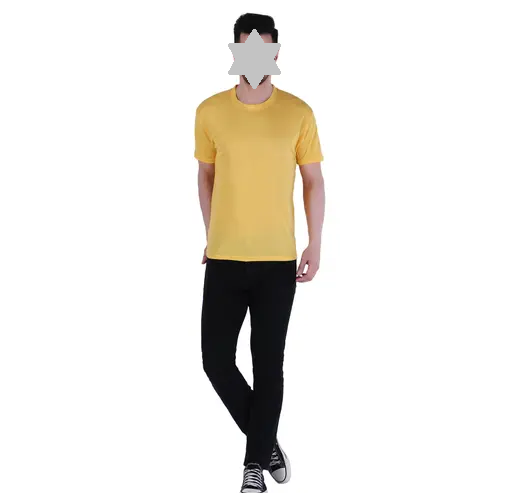 5 SET COMBO PLAIN T SHIRT YELLOW,ORANGE,RED,SKIN COLOUR, WHITE POLYSTER T SHIRT Color 2 (R304)