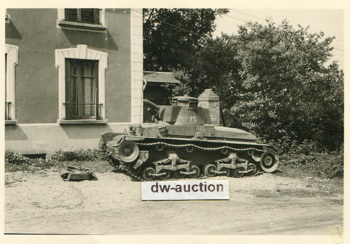 Frankreich , französischer Panzer mit Nummer auf