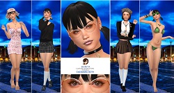 Cassandra Goth realm of oblivion - teen custom character Sims 4 CAS outfit preview - thumbnail