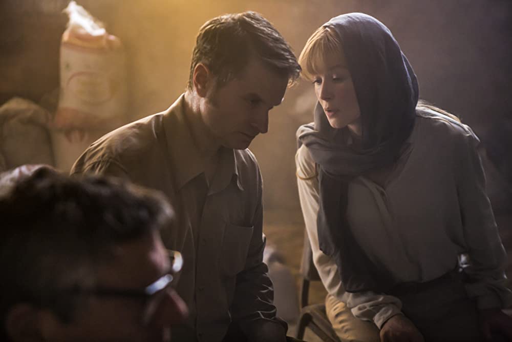 Rosamund Pike and Shea Whigham in Beirut (2018)